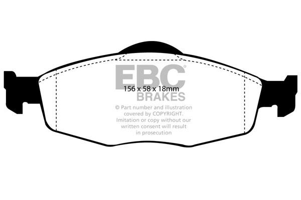 Brake pad kit Ford Cougar: DP950 EBC Brake pad set