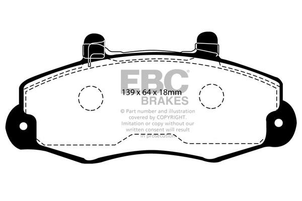 EBC DP918/2 Brake Pad Set, disc brake DP9182