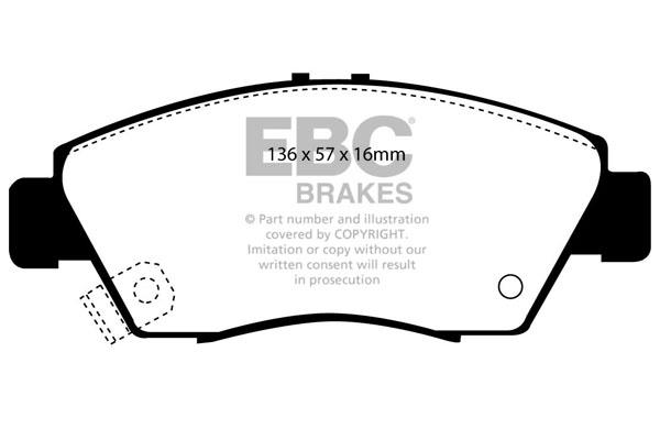 Brake pad Honda e: DP891 EBC Brake pad set