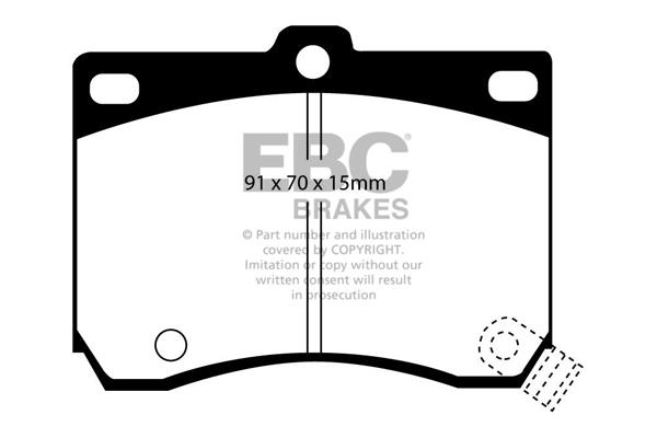 Brake pad kit Mazda MX-3: DP824 EBC Brake pad set