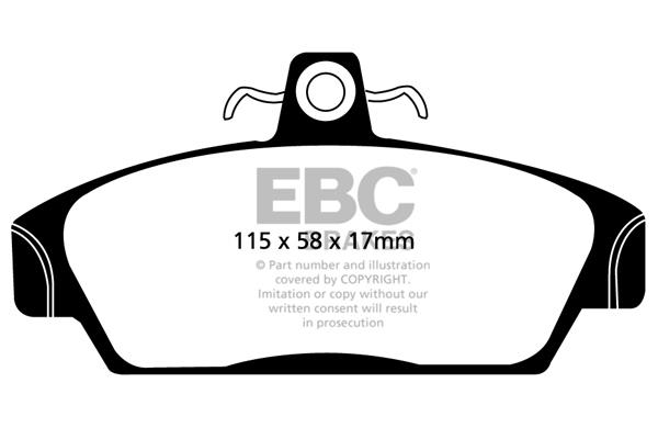 Brake pad kit MG MGF: DP817 EBC Brake pad set