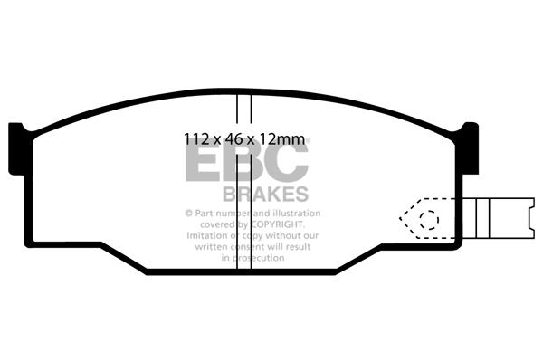 Brake pad Isuzu Piazza: DP531 EBC Brake pad set
