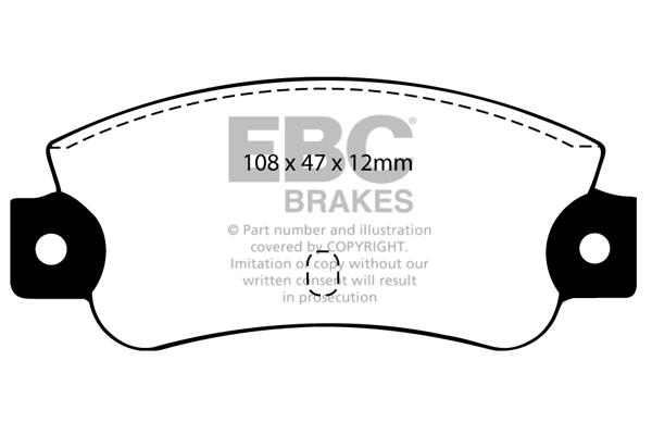 Disc brake pad set Lancia Prisma: DP501 EBC Brake pad set