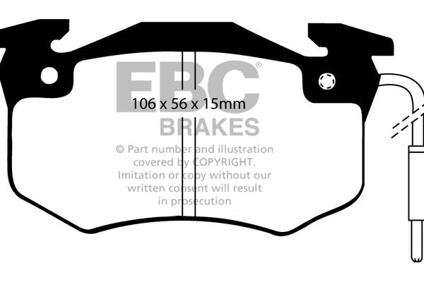 Brake pad Renault Rodeo 5: DP4892 EBC Brake pad set