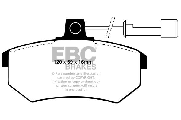 Brakes Chery: DP4862 EBC Brake pad set