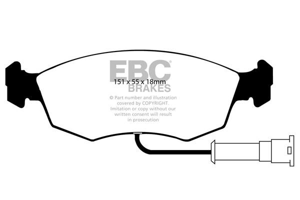 Brake pad kit Ford Scorpio: DP473 EBC Brake pad set