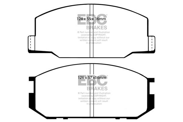 Disc brake pad set Lotus Excel: DP456 EBC Brake pad set