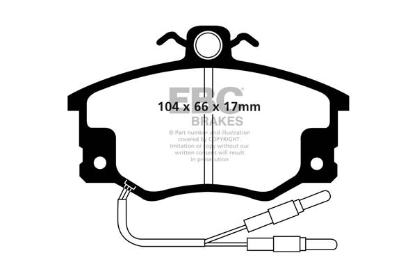 Disc brake pad set Lancia Prisma: DP4204 EBC Brake pad set