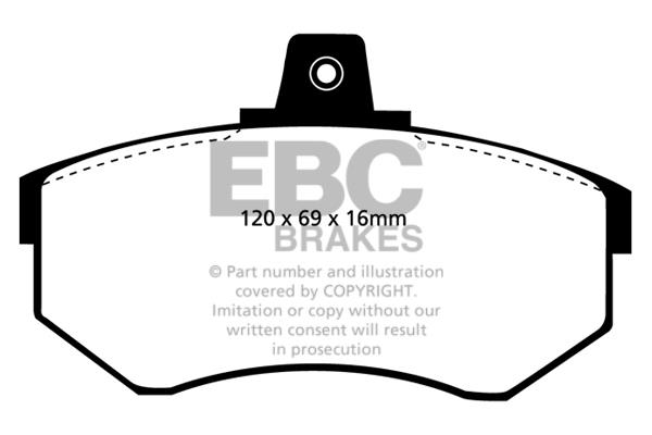 Brake pad kit Audi 90: DP3692 EBC Brake pad set