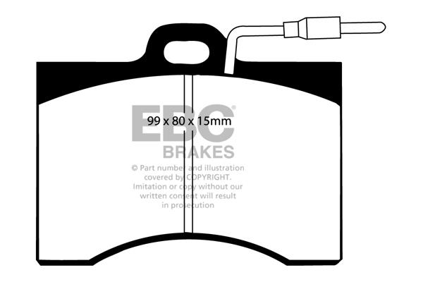 Brake pad kit Citroen CX: DP221 EBC Brake pad set