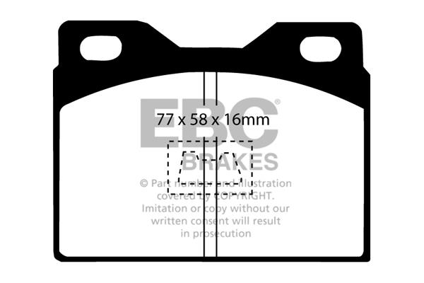 Brake pad Renault 14: DP220 EBC Brake pad set
