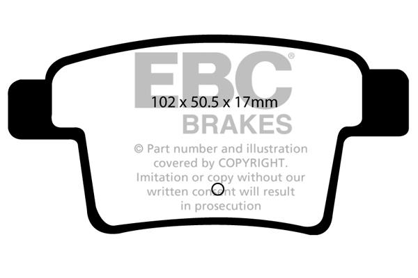 EBC DP1967 Brake Pad Set, disc brake DP1967