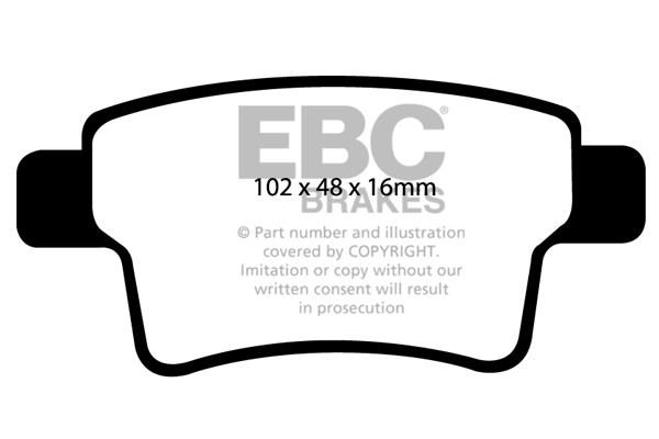 EBC DP1961 Brake Pad Set, disc brake DP1961