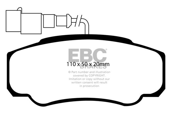 EBC DP1957 Brake Pad Set, disc brake DP1957