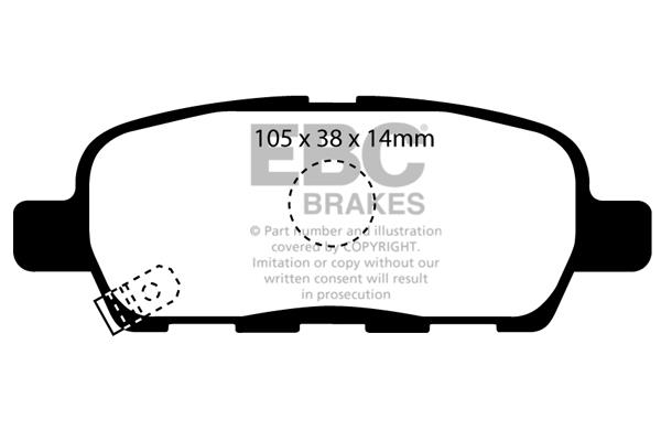 EBC DP1955 Brake Pad Set, disc brake DP1955
