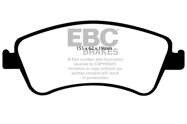 EBC DP1950 Brake Pad Set, disc brake DP1950