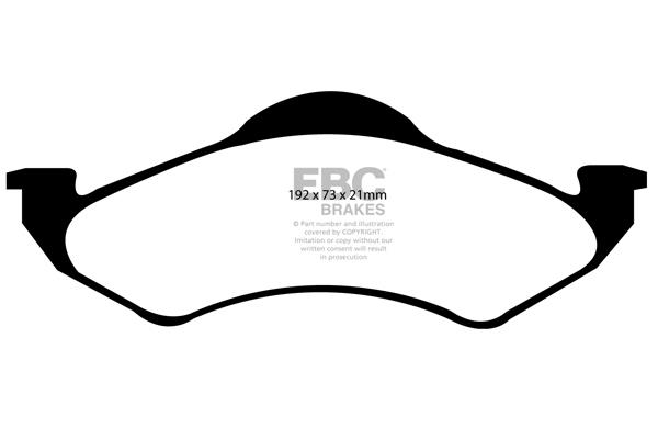 Brake pad kit Dodge Durango: DP1318 EBC Brake pad set