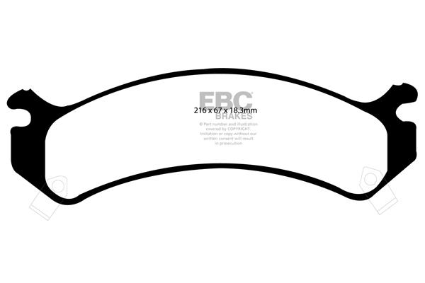 Disc brake pad set Hummer: DP1305 EBC Brake pad set