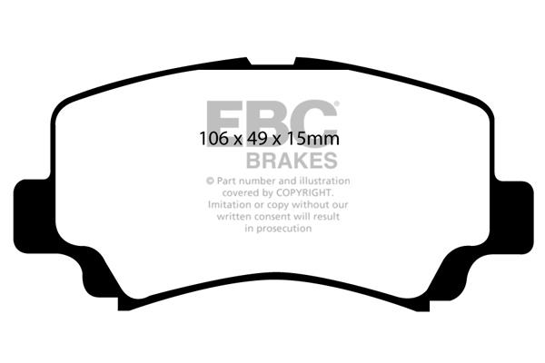 DP1291 EBC Brake pad set