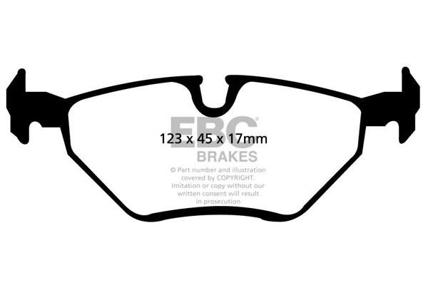 Brake pad kit Rover 75: DP1289 EBC Brake pad set