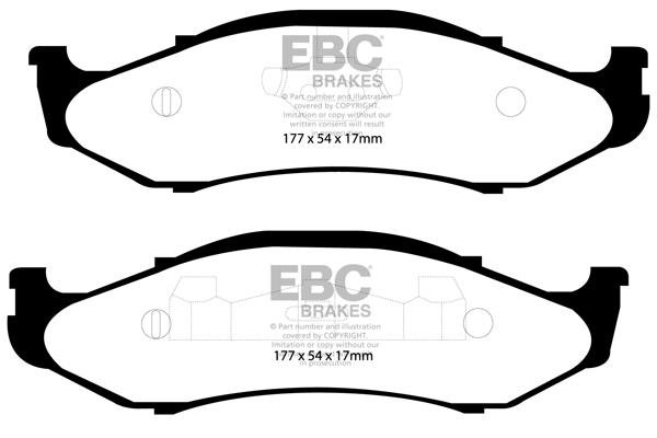 EBC DP1255 Brake Pad Set, disc brake DP1255