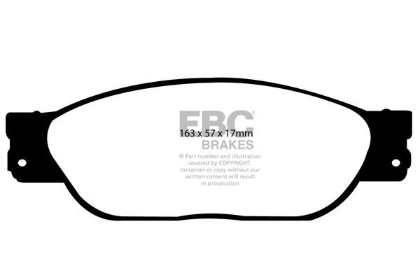 Disc brake pad set Lincoln LS: DP1220 EBC Brake pad set