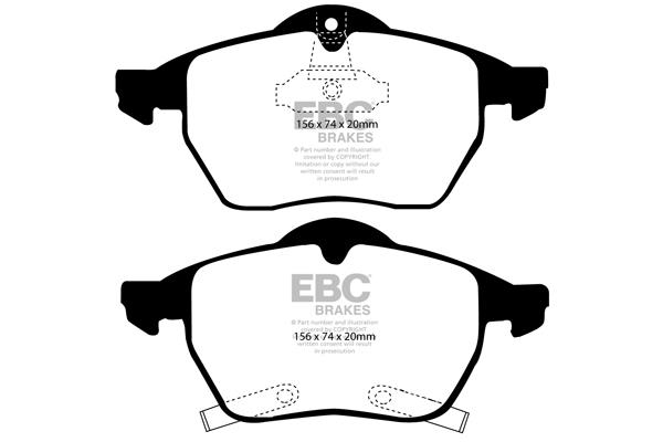 EBC DP1187 Brake Pad Set, disc brake DP1187