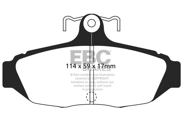 Brake pad kit Ford USA: DP1172 EBC Brake pad set
