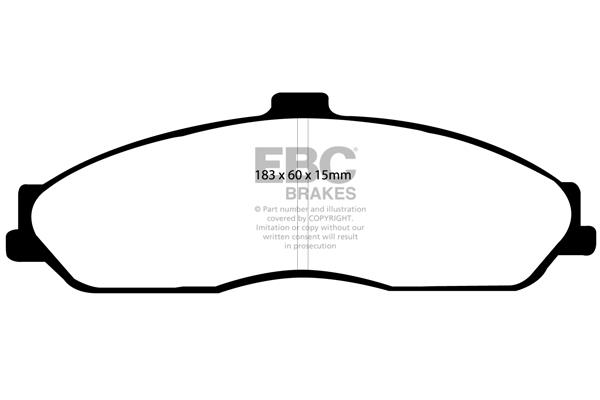 Disc brake pad set Cadillac XLR: DP1162 EBC Brake pad set
