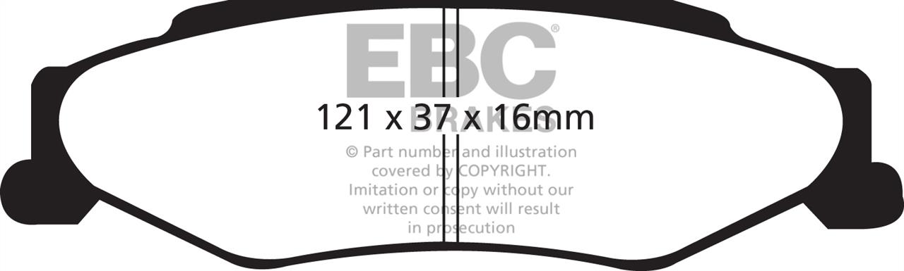 Brake pad Cadillac XLR: DP1160 EBC Brake pad set