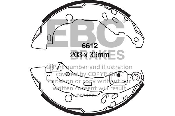 EBC 6612 Brake shoe set 6612