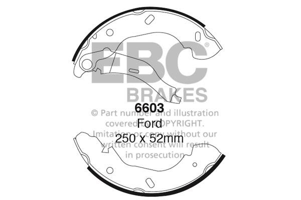 EBC 6603 Brake shoe set 6603