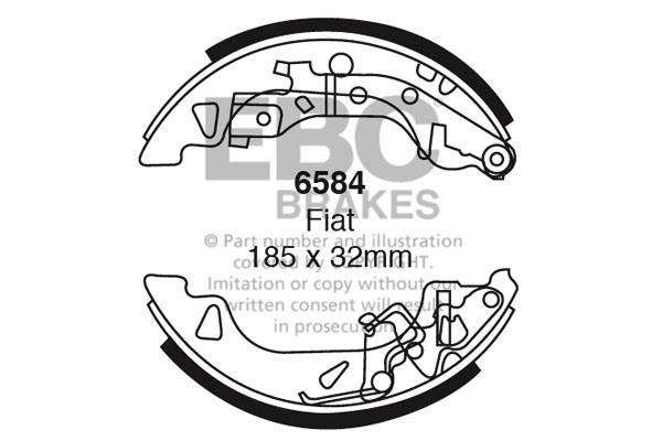 EBC 6584 Brake shoe set 6584