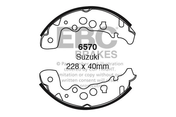 EBC 6570 Brake shoe set 6570