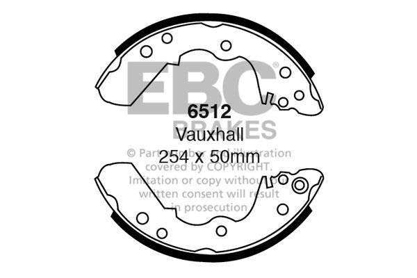 Brake shoes Opel Campo: 6512 EBC Brake shoe set