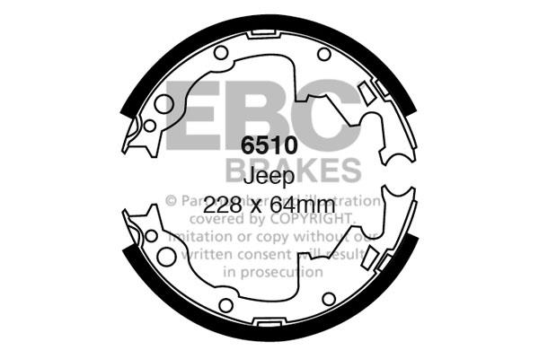 EBC 6510 Brake shoe set 6510