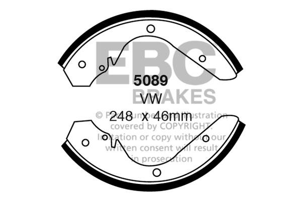 EBC 5089 Brake shoe set 5089