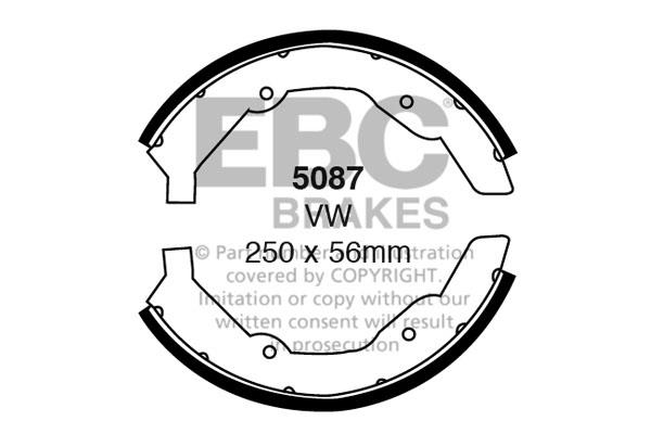 EBC 5087 Brake shoe set 5087