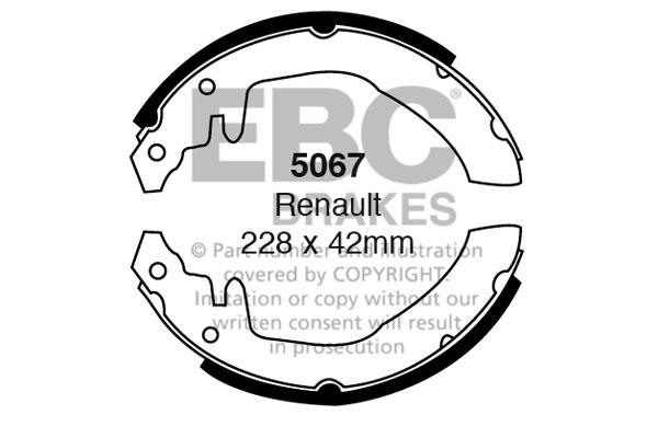 Brake shoe kit Renault 18: 5067 EBC Brake shoe set
