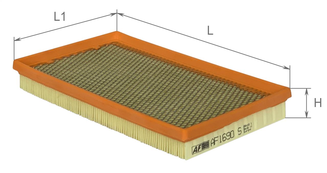 Alpha Filter AF1690S Air filter, with metal mesh AF1690S