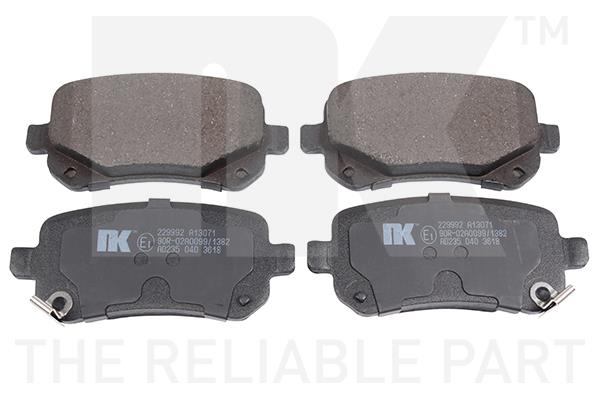 NK 229992 Brake Pad Set, disc brake 229992