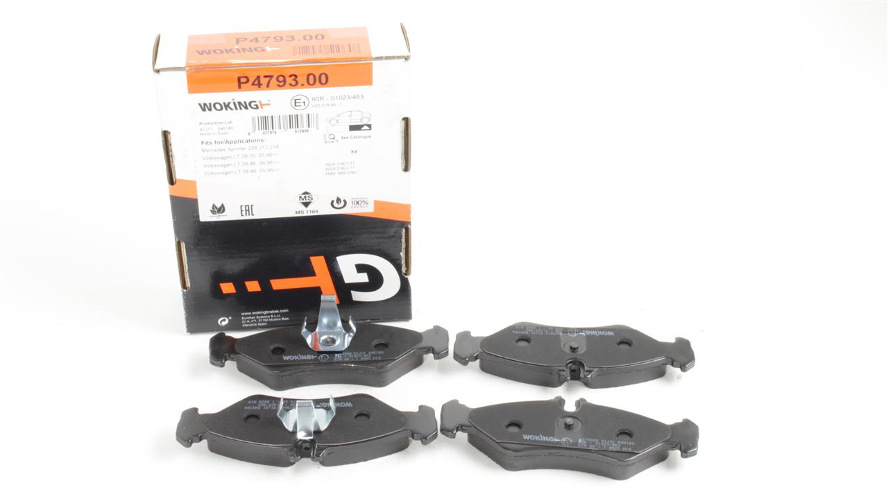 Rear brake pad set Woking P4793.00