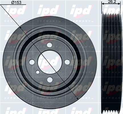 IPD 15-7409 Pulley crankshaft 157409
