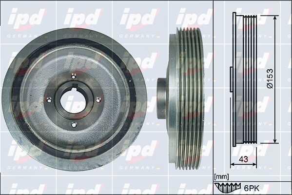 IPD 15-7014 Pulley crankshaft 157014