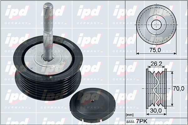 IPD 15-4138 V-ribbed belt tensioner (drive) roller 154138