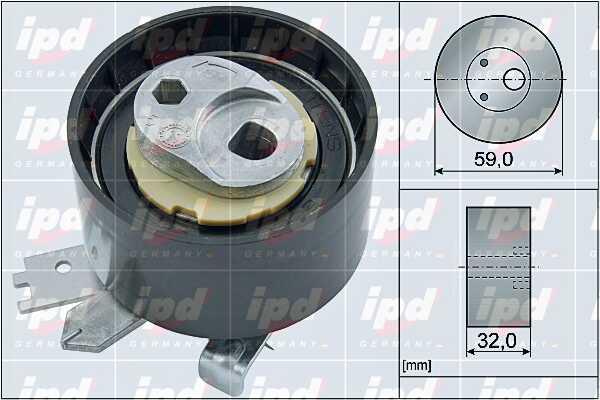 IPD 15-4105 Tensioner pulley, timing belt 154105