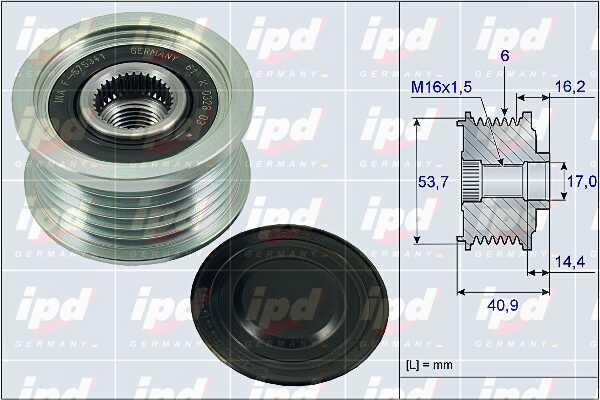 IPD 15-4096 Freewheel clutch, alternator 154096