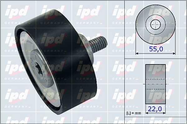 IPD 15-4086 V-ribbed belt tensioner (drive) roller 154086
