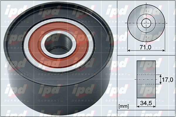 IPD 15-4083 V-ribbed belt tensioner (drive) roller 154083
