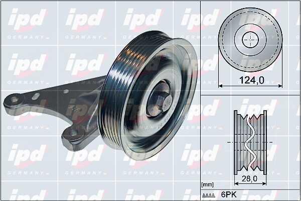 IPD 15-4074 V-ribbed belt tensioner (drive) roller 154074